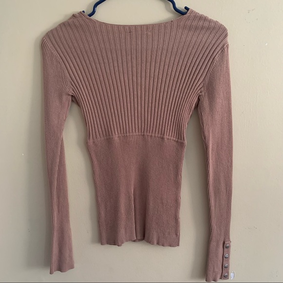 Guess Long Sleeve Wrap V-neck Top - Picture 4 of 6